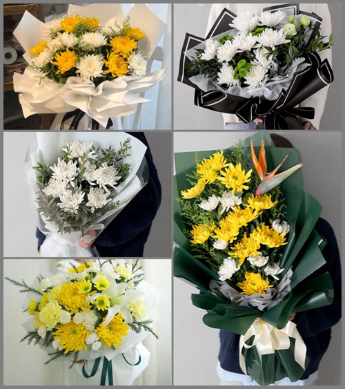云南曲靖罗平县钟山乡白事花束代送